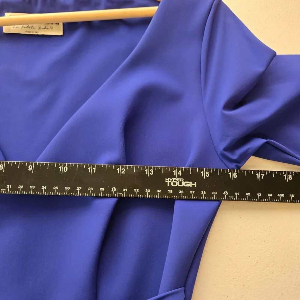 Chiara Boni Maxi Gown Womens 44 US 8 Cobalt Blue V-neck‎ Stretch Event Formal